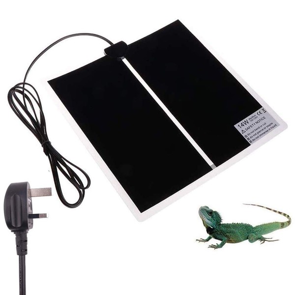 NEKOSUKI Reptile Heating Mat, 14W 11x11 inch Waterproof Reptile Heat