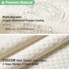 Dynamene Stall Ivory Fabric Shower Curtain - Waffle Textured Small