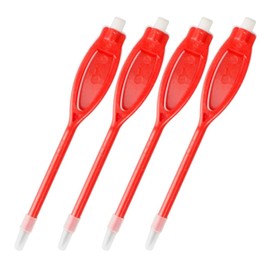 32 Pieces Golf Pencil Mini Golf Pencil Plastic Golf Scoring Pencils Oval Clip on Golf Marker Pen Sport Pencil Scoring Pencil Plastic Marker Pen with Cover and Eraser, Red
