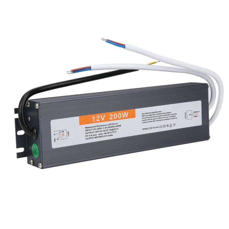 200W Professional Waterproof Electronic LED Driver Power Supply AC170‑ (50/60HZ)