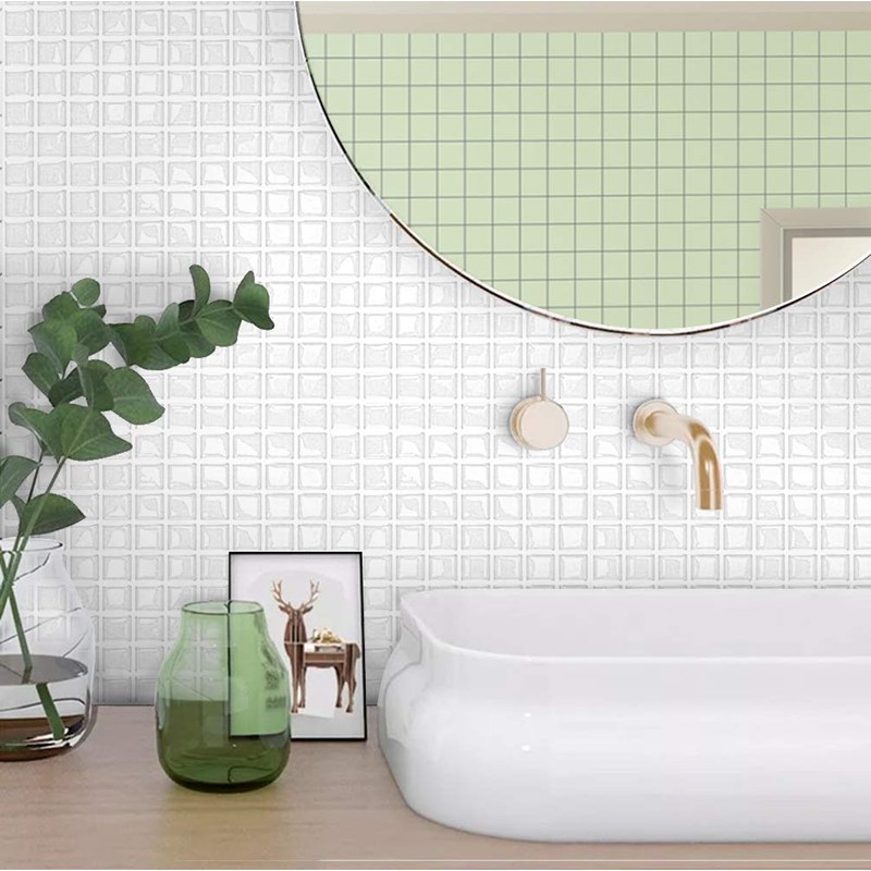 VANCORE Mosaic Tile Stickers, Kitchen Remake Sheet, Tile Stickers, Renovation,