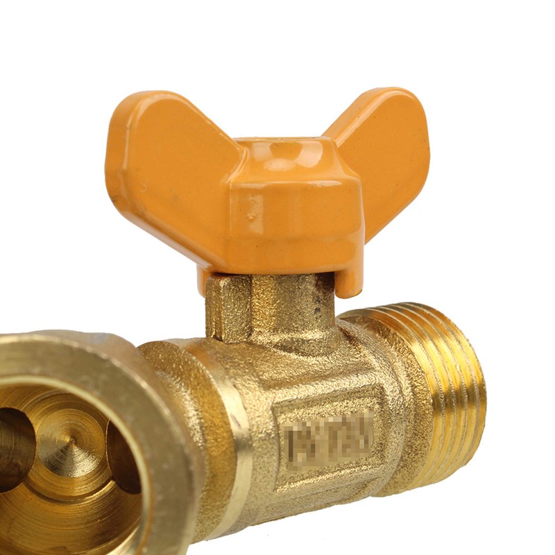 Mxfans Splitter Solid Brass Y-Shape 1/2BSP 2 Way Gas Pipe