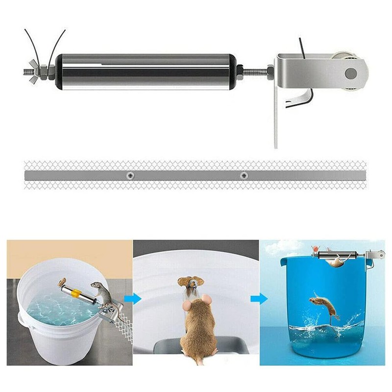 Mouse Trap Bucket Mice Rats Roller Trap Bucket Mousetrap Catcher