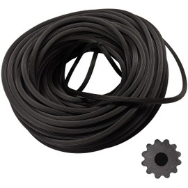 Screen Spline - 0.125", 100 Feet Roll - Round Screen Retainer Spline - Bulk Screen Holder Spline for Screen Door, Window Mesh & Mosquito Net Fixing - Screen Door Repair & Replacement Spline - Black