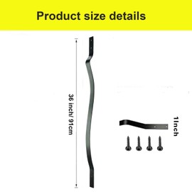 51 Pack Deck Balusters, 36 Inches Heavy Duty Iron Deck Balusters with Screws Metal Deck Spindles Balusters Iron Deck Spindles，Wave Arc Baluster for Outdoor Stair Deck Porch