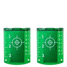 VGECEE Pack of 2 Laser Target Board Magnetic Target Plate Laser Target Card Double Scale Laser Target Board Green Laser Target Plate for Alignment Laser Line Laser Crossing Laser Laser Meter