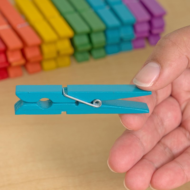 Really Good Stuff Classroom Management Rainbow Clothespins - 6 Colors