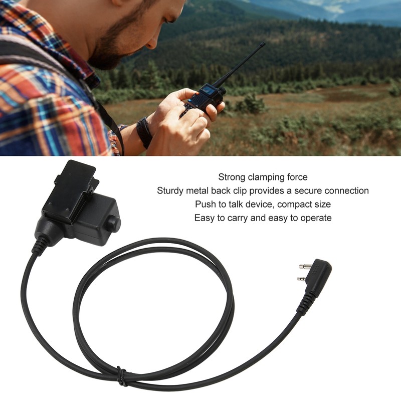 Radio Headset Adapter Push To Talk Clear Sound Walkie Talkie