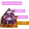 DRTMLY Orgone Crystal Pyramid, Small Orgonite Pyramid Porstive Energy Generator,