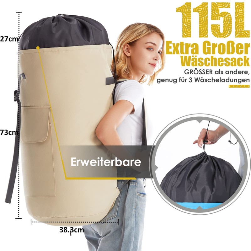 Laundry Bag Dirty Laundry XXL 115 Litres Laundry Bag Travel