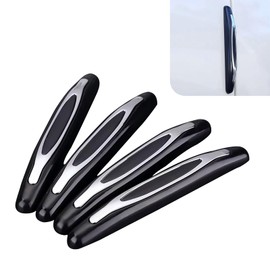 Ferianl 4PCS Car Door Edge Guards, Car Door Self Adhesive Anti-Collision Trim Strip, Universal Body Anti-Scratch Bumper Guard Auto Accessories for Vehicle SUV Truck (Black)