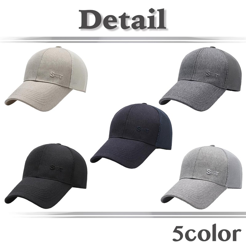 White Fang CZA485 Men's Cap, Mesh, Sun Hat, UV Protection,