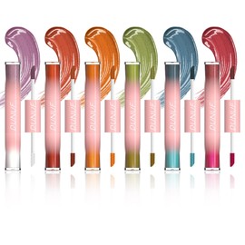 Holzsammlung 6 Farben Glitzer Lidschatten Flüssig, Metallic Lidschatten, Liquid Eyeliner mit feinem Funkeln, Hochpigmentiert Glitzer Finish Glattes Schimmer Augen Make-up, Mehrdimensionale Augen Looks