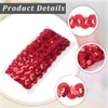 CABODYALS 11M Red Sequin Ribbon Wavy Braid Glitter Trimming Flat