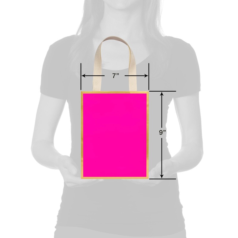 Papyrus 9" Medium Gift Bag (Pink and Gold) for Birthdays,