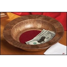 Handcrafted Maple Stained Offering Plate