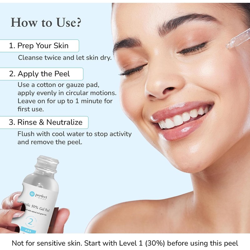 Glycolic Acid 50% Gel Peel - Enhanced with Retinol &
