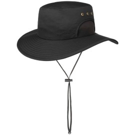 Stetson Sacona Coolmax Outdoor Hat UV Protection Men Women Summer, black