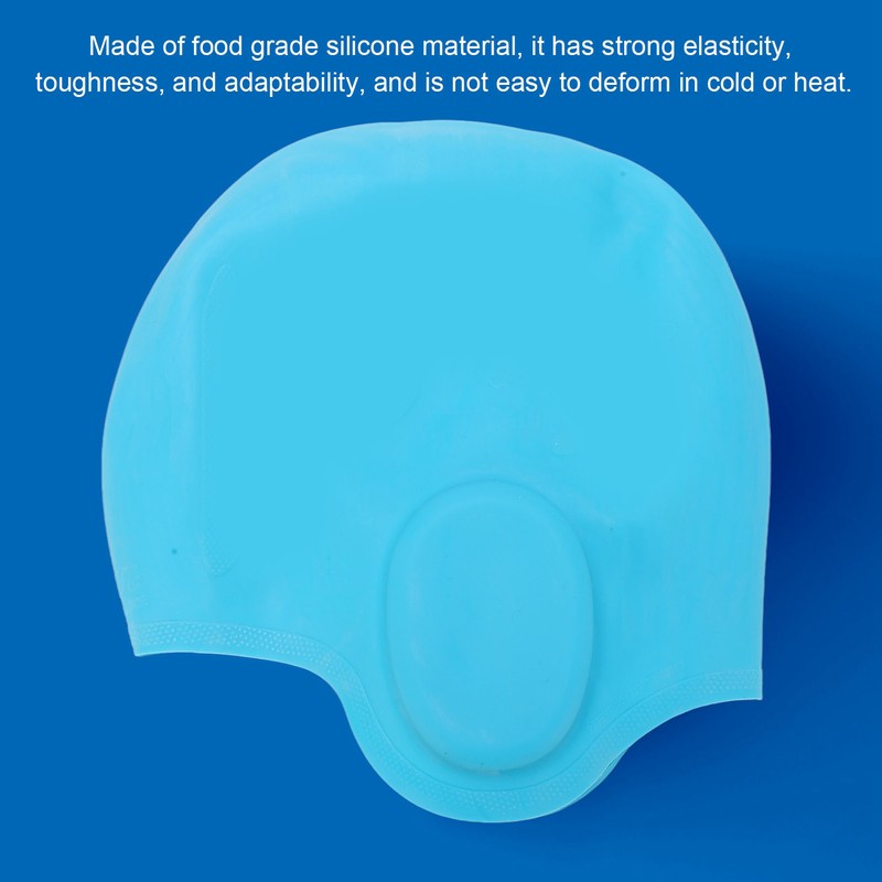 High Elasticity Children Silicone Swimming Cap 3D Ear Protection Swimming