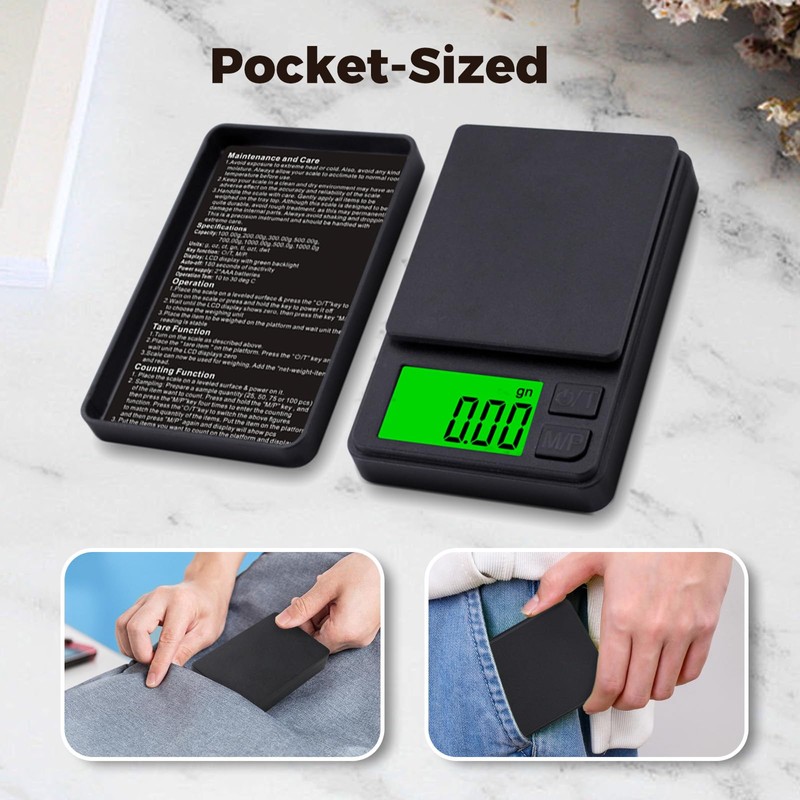 Coffee Scale with Timer, 0.1g Precision Digital Kitchen Scale, Caffobiz