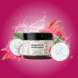 Santa Cruz Paleo Polvo De Electrolitos De Sal Real, Fruto Del Dragn, Elaborado Con Sal Rosa Del Himalaya, Sal Marina, Glicinato De Magnesio, Sin...   