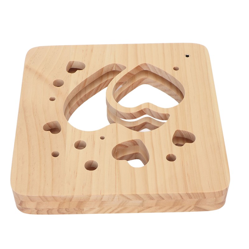 Wooden 3D LED Light Valentine's Day Hollow Hearts Shape Style
