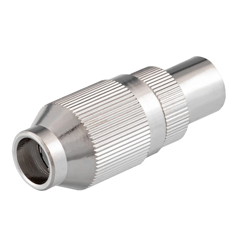 1x IEC Coaxial Male Antenna Cable Coupling Metal Detachable TV