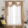 MIULEE Luxury Window Scarf Sheer Voile Elegant Topper Long Valance
