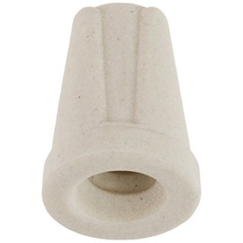 NSI TOP-M-D Easy-Twist Medium Ceramic Wire Connector, 22-10 AWG at 600 V, Splicing Wire, 1000 F Max, White with Pack of 15