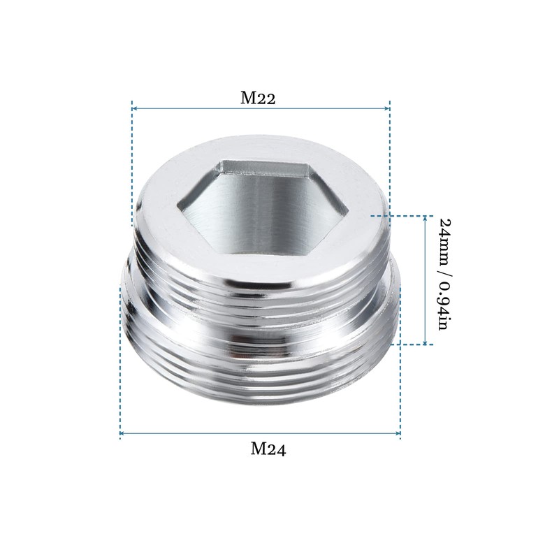 QUARKZMAN M24 to M22 Male Thread Nipple x 3 Pieces