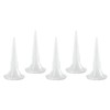 5 Stück Dichtungsdüsen Kegel Düsen, Wiederverwendbarer Kesseldüse Applikator, Universelle Kleberdüse Langlebige Epoxidkolbenkackkappe (Weiß)