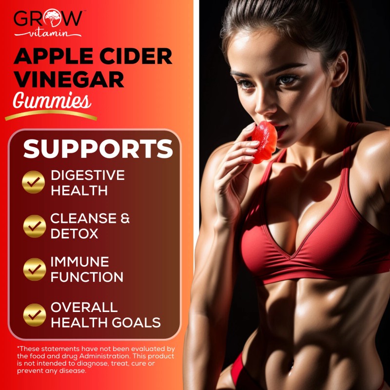 Grow Vitamin Essential Elements Apple Cider Vinegar Gummies from The
