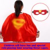 XIWJLWO Superhero Children's Costume Set with Cape & Felt Mask