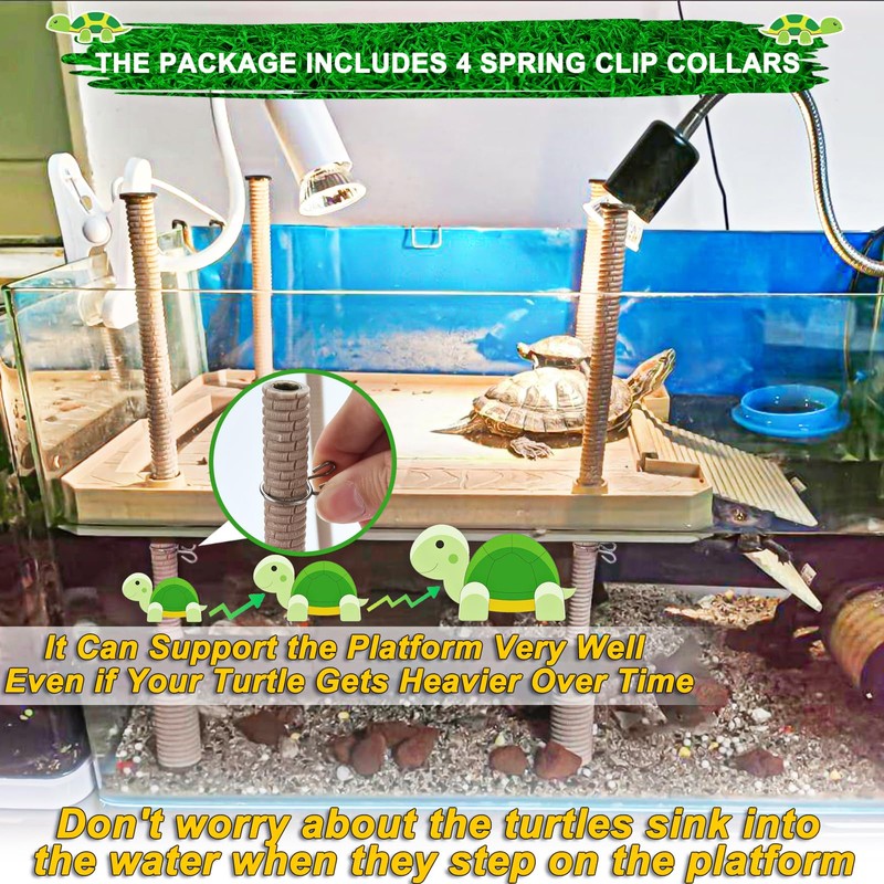 Large Turtle Floating Basking Platform with Feeding Area, Turtle Floating