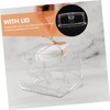 WOONEKY 2pcs Cotton Bud Ball Holder Acrylic Box Sealing Lid