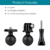 YALLSAME 1'' Ball Adapter with 1/4"-20 Threaded Stud for Action