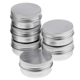HappyHome Cream Case, Aluminum Cans, 6 Pieces, Cosmetics, Nail Parts, Portable, Refill Containers (0.2 oz (5 ml) x 6)