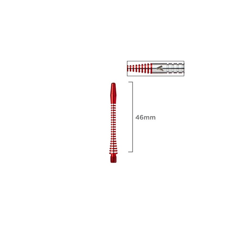 Red Dragon Extra Grip Aluminium Red Medium Dart Shafts –
