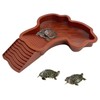 Small Water Dish Plastic Reptile Bathing Pool， Thickened Non-Slip Feeding
