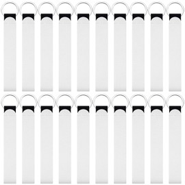 20 Pcs Sublimation Blanks Wristlet Keychain, MaehSab DIY Sublimation Neoprene Wristlet Strap Lanyard, Heat Press Transfer White Sublimation Wrist Key Blanks DIY Crafts for Women