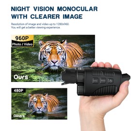 ESSLNB Digital Night Vision Goggles 10X 960P image 32GB TF Card Infrared IR Allows in the Dark-records Images and Video Playback Function Bag for Hunting