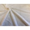 LUXURY SOFT HONEYCOMB FLEECE FABRIC WHITE 1 METRE - 150cm