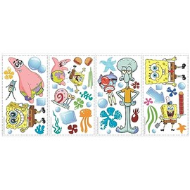 RoomMates RMK1380SCS Spongebob Squarepants Peel and Stick Wall Decals 10 inch x 18 inch