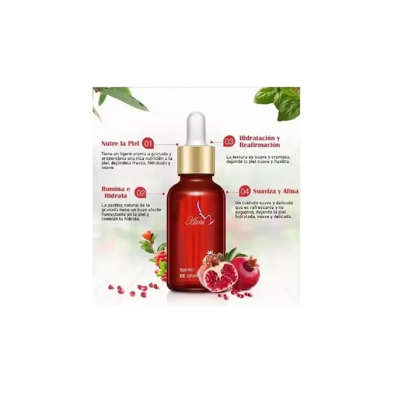 Suero Facial De Granada Roja Hidratante Antiedad