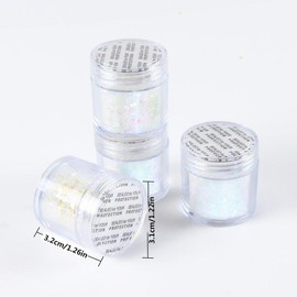 Glitter Nail Art Sequin, 4 Counts/set Shimmering Nail Art Decoration, DIY Nail Art Decoration for Women & Girls