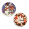 Günthart Pack of 12 Merry Christmas Round Decorative Signs in