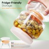Glass Pickle Jar with Strainer Flip, 46 FL OZ Pickle