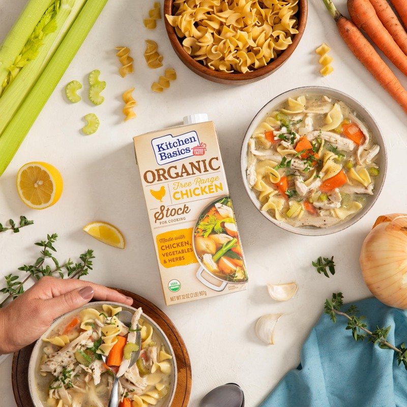 Kitchen Basics Organic Free Range Chicken Stock, 32 oz (Pack