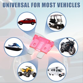 X AUTOHAUX 5pcs Blade Style Fuses 4A Blade Style Fuses for Car Boat Pink