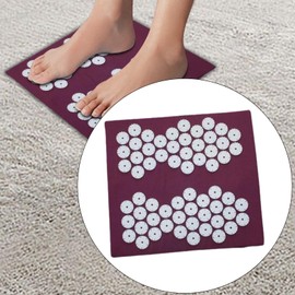 Harilla Foot Massage Mat, Acupressure Relaxation Heel Pad, Acupuncture Mat for Foot Massage, Walkstone Road for Students, Long Sitting Elderly, Purple